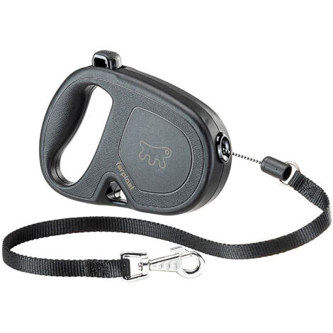 GUINZAGLIO PER CANE 'FLIPPY ONE CORD' tipo S / mt. 4,5 - fino a 12 kg / col.nero