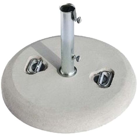 Base in cemento con maniglie per ombrellone palo centrale Ø 55 cm -Rosso