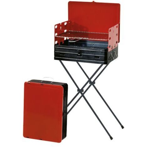 barbecue rettangolare a legna carbone e carbonella per grill