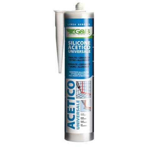 SILICONE ACETICO UNIVERSALE 'GEBOSIL' bianco ml 280 GEB