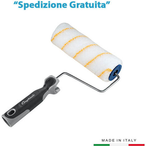 Rullo pennello in poliamide rasato 20cm con manico anatomico in plastica