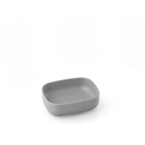 Porta sapone da appoggio grigio piattino mod. Pod