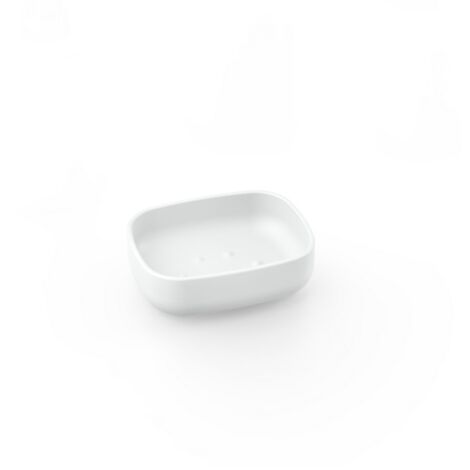 Porta sapone da appoggio bianco piattino mod. Pod
