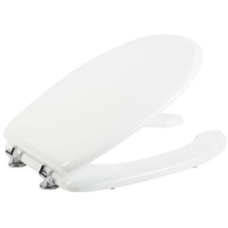 Sedile Wc bianco copriwater copriasse in mdf liscio con coperchio mod. For Life
