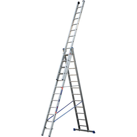 SCALA TRASFORMABILE TRIPLA 7GRADINI 3 ELEMENTI ALLUNGABILE ACCIAIO MODULA GIERRE