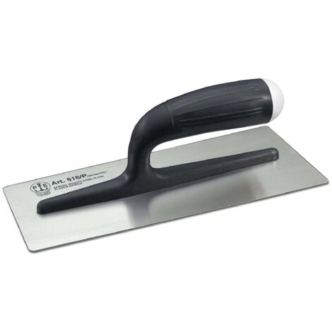 Frattone americano liscio con base in acciaio e portamanico in plastica 12 x 28 cm -Acciaio inox