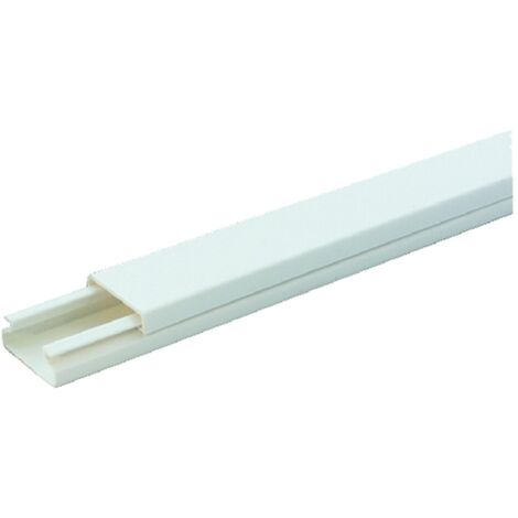 Canalina bianca con coperchio avvolgente non adesiva - mm.60x40x200h
