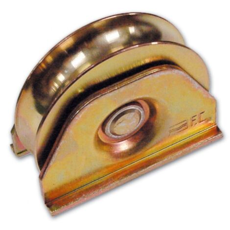 RUOTA X CANCELLI SUPP. APERTO FC332 Ø140MM GOLA U