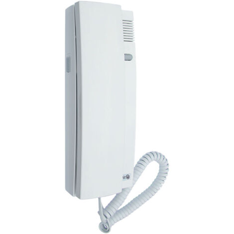 Citofono universale per impianti a parete bianco con pulsante elettroserratura 12VDC