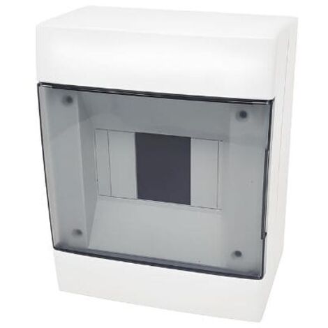 Centralino da parete 4 moduli bianco con portello fumè 140x180x100mm IP40 FAEG - FG14404B