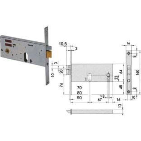 CISA SERRATURA METALLO INFILARE ELETTRICA 14510 - CISA 1: E.MM 70