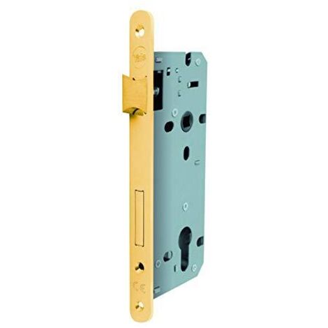 Yale Serratura per porte in legno Y52X10500S2 nickel satinato, bordi tondi, entrata 50mm