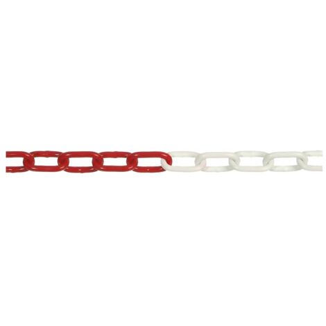 CATENA SEGNALETICA ACCIAIO BICOLORE bobina mt 30 bianco/rosso