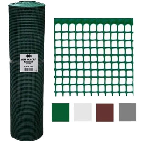 RETE DI PROTEZIONE PER BALCONI 'QUADRANET' mt. 1 x 50 - (maglia 10 x10 mm) colore antracite