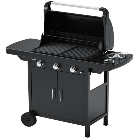 Barbecue a Gas 3 fuochi Campingaz Compact 3 EXS Griglia Piastra In Ghisa Fornell