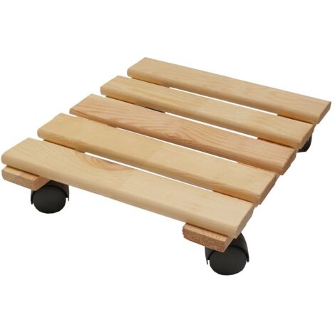 Pedana sottovaso in legno - Misure: cm. 30 x 30 - Colore: Naturale