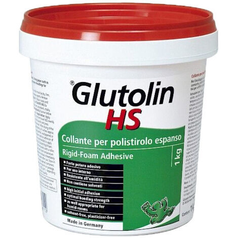 Decotric GLUTOLIN HS Collante adesivo per polistirolo espanso Depron uso interno 1 KG 1 KG