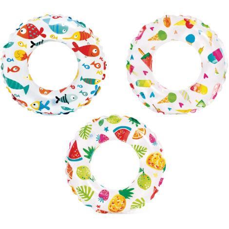 Intex 59230 salvagente ciambella gonfiabile fantasia mare piscina 51cm bambino