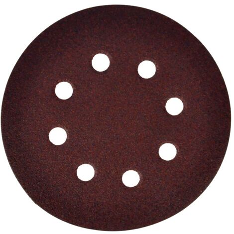 DISCO IN CARTA VELCRATO 'P64E' 8 FORI ø mm 125 x 0 - grana 60 50 PZ (1/2)
