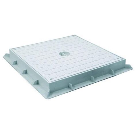 Chiusino carrabile in polipropilene con coperchio completo di telaio -20 x 20 cm