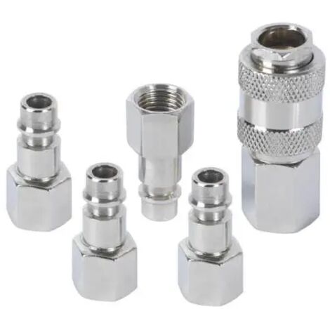KIT SET 5pz ATTACCHI RAPIDI RACCORDI ARIA SGANCIO RAPIDO 1/4" RIBIMEX