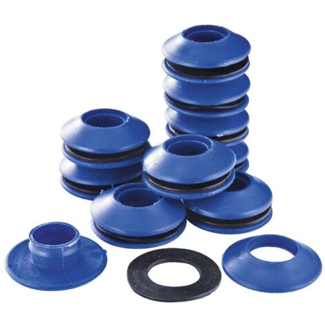 Ribimex 10 pezzi occhielli autoperforanti in nylon per forare teli e teloni