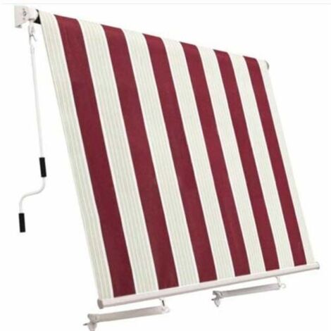 1PZ TENDA DA SOLE A CADUTA cm.250 x H.250 - bordeaux/crema codice 8048650