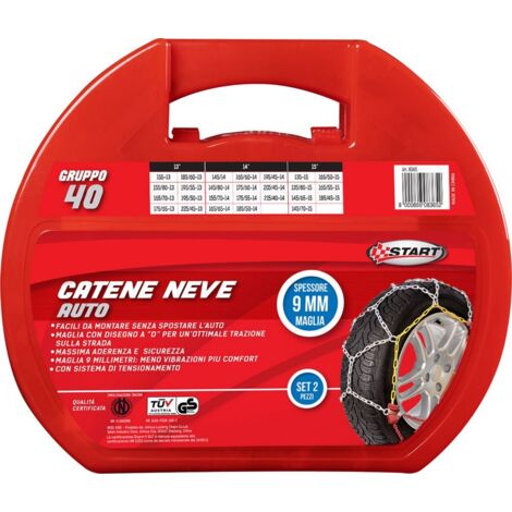 Set due pezzi catene da neve spessore 9mm gruppo 40