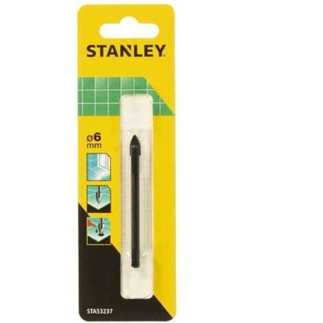 Punta trapano per piastrelle ceramica e vetro non temperato d 6mm stanley (1/2)