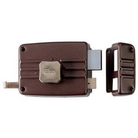 SERRATURA LEGNO APPLICARE 400 ISEO • C.STACCATO M2+TIRANTE+POMOLO E.MM 40 SX