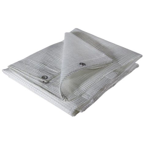 Telo bianco trasparente occhiellato retinato antivento antistrappo anti uv misura 3x4 mt