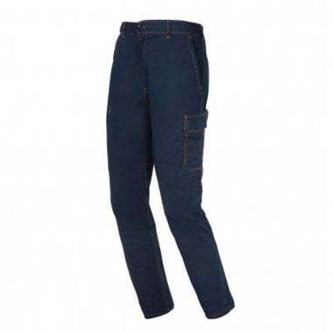 Issaline 8030t Pantalone Lavoro Top Blu Taglia XXL