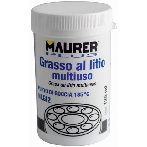 Grasso Al Litio Universale Multiuso 125 ML Vasetto Industriale Idrorepellente MAURER PLUS