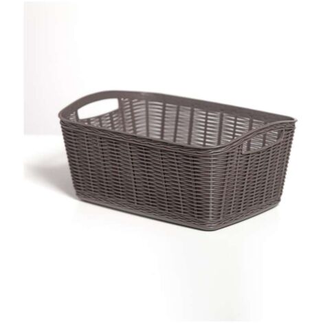 CESTA CASALINGA 'LA CANESTRINA' mod. 'mini' - cm.20 x 14 x h.7 - tortora (1/5)