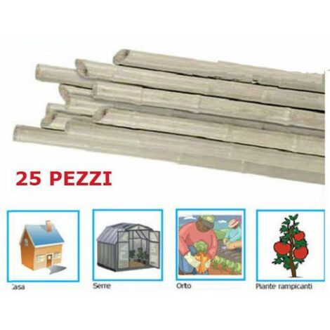 25 PZ TUTORE CANNA IN PLASTICA PER PIANTE ORTAGGI PALETTO D 27 CM 180  17693/25