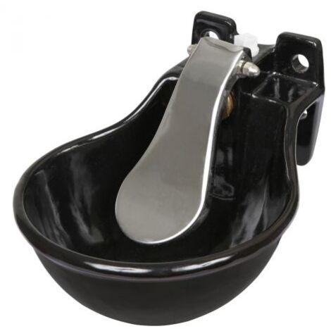 ABBEVERATOIO CON LINGUA INOX NERO GHISA PER CAVALLI VITELLI BOVINI VACCA 21564