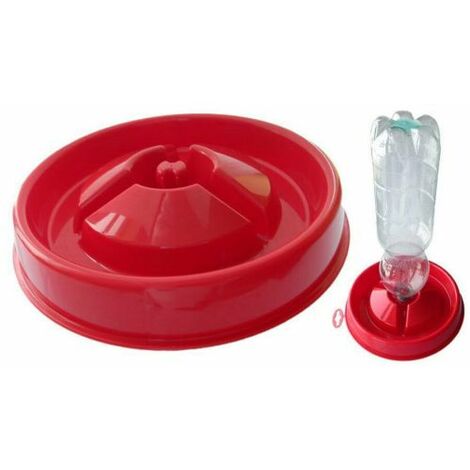 abbeveratoio per polli e galline bever cip in plastica per bottiglie da lt 1,5-2