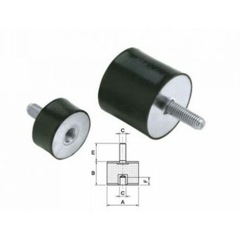 ANTIVIBRANTE PEDINO CILINDRICO MM 50X40 M10 MASCHIO FEMMINA (28880)