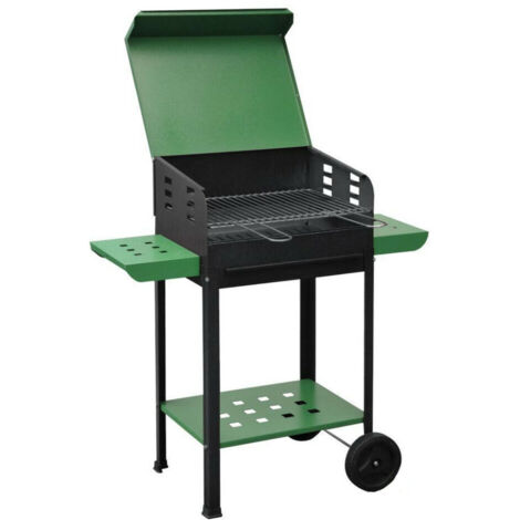 BARBECUE BBQ CON GRIGLIA RUOTE COPERCHIO CARBONELLA DA CAMPEGGIO GIARDINO 51219