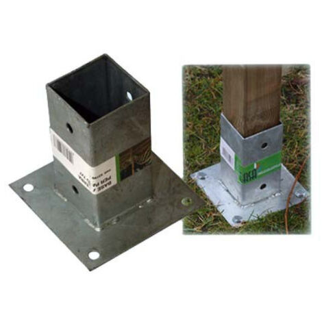 4 Basi Per Pali Quadrati 51x51 Mm - Supporto Metallico Per Recinzioni, Gazebo E Tavoli - Foto 7