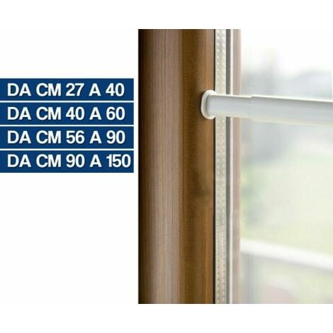 BASTONE ESTENSIBILE per tendine a vetro di lunghezza cm. 40/60 e diametro  cm. 1 Finitura NERO-ORO