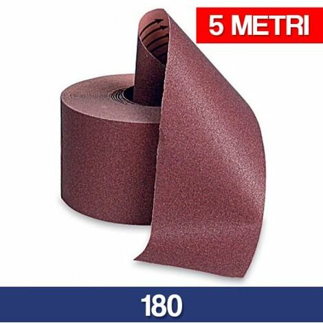CARTA VETRO ABRASIVA SPAZIATA ROTOLO MT 5 LEGIVA LEGNO FERRO MURO 13904V 180 (27177)
