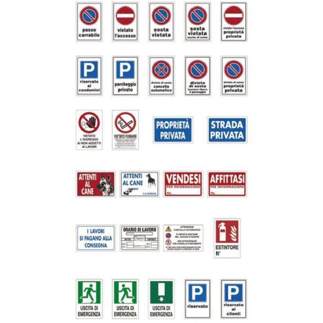Cartello proprieta privata 20x30 cm conf. da 10 pz