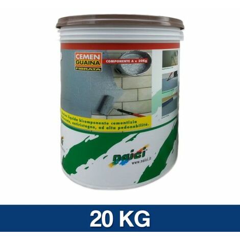 CEMENGUAINA FIBRATA NAICI GUAINA LIQUIDA IMPERMEABILIZZANTE BICOMPONENTE 32768V 20 KG (32770)