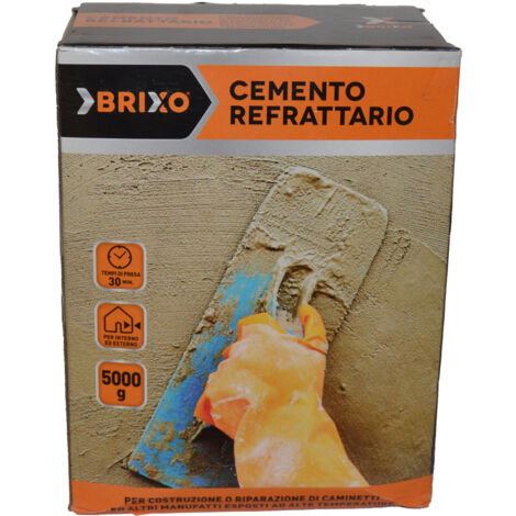 CEMENTO GRIGIO REFRATTARIO MALTA PER CAMINO BARBECUE FORNO DA KG 5 (01595)