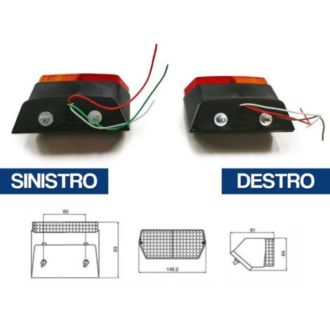 Faro Posteriore Sinistro Iveco Daily (2000-2005) - Gruppo Ottico Sx Lato Guida - Ricambio Omologato Cod. 7438635070595