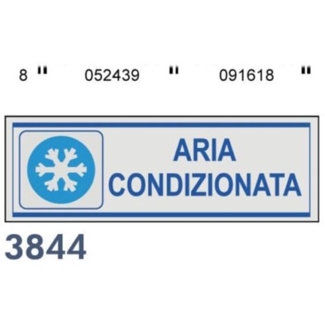 ETICHETTA ADESIVA SEGNALETICA TARGHETTA STICKERS VARI MODELLI 13165V ARIA CONDIZIONATA (28556)