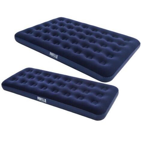 67004 MATERASSINO letto MATRIMONIALE Airbed blu floccato plus 203x183xh22cm GONFIABILE