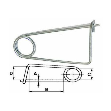 MOLLA FERMAGANCI 5X90 MM COPPIGLIA TRATTORE (27930)