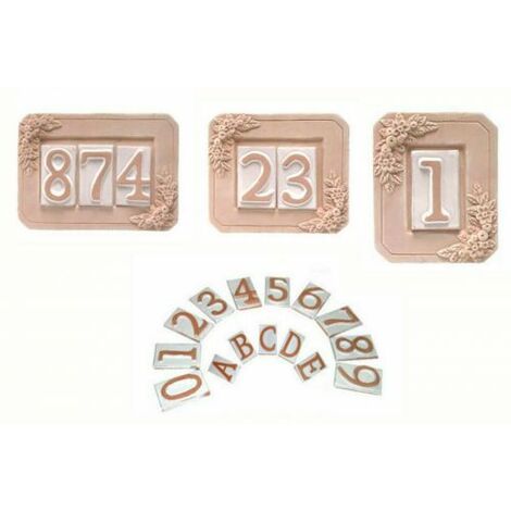 NUMERO CIVICO IN TERRACOTTA CORNICE PER NUMERO CIVICO 1 2 3 POSTI 00762V NR 0 (00762)